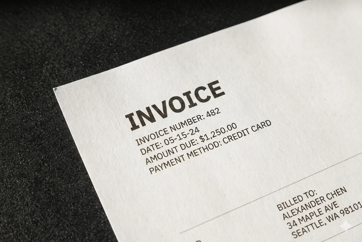 Extract invoice and receipt data to Excel