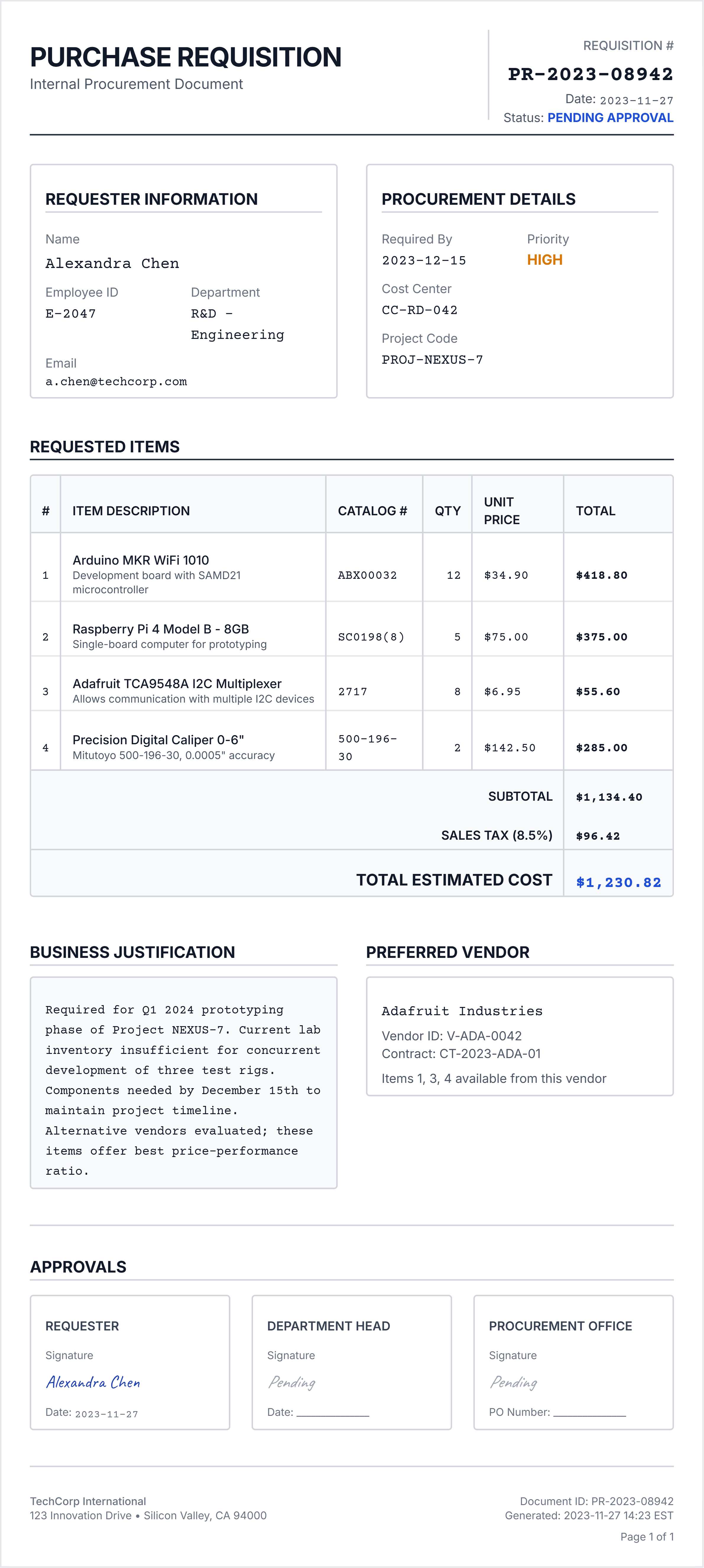 Pr Form Iso Extract Data from PDF Purchase Requisition — Convert Internal PR Forms ...